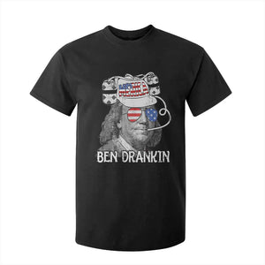 4th of July Ben Drankin T Shirt For Kid Funny Benjamin Franklin USA Flag TS10 Black Print Your Wear