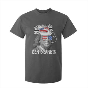 4th of July Ben Drankin T Shirt For Kid Funny Benjamin Franklin USA Flag TS10 Dark Heather Print Your Wear