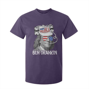4th of July Ben Drankin T Shirt For Kid Funny Benjamin Franklin USA Flag TS10 Purple Print Your Wear