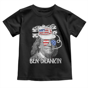 4th of July Ben Drankin Toddler T Shirt Funny Benjamin Franklin USA Flag TS10 Black Print Your Wear