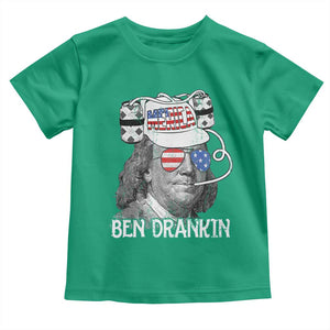 4th of July Ben Drankin Toddler T Shirt Funny Benjamin Franklin USA Flag TS10 Irish Green Print Your Wear