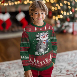 4th of July Ben Drankin Knit Sweatshirt Funny Benjamin Franklin USA Flag TS10 Christmas Print Your Wear