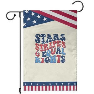 Stars Stripes And Equal Rights Garden Flag Groovy Retro 4th Of July TS10 Modern Beige Blue Print Your Wear