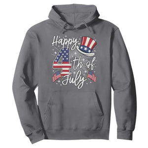 Happy 4th Of July Hoodie Patriotic American Flag USA TS10 Charcoal Print Your Wear