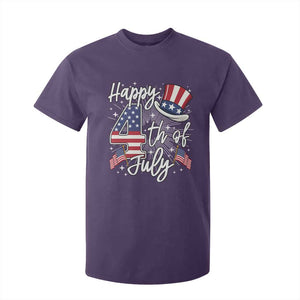 Happy 4th Of July T Shirt For Kid Patriotic American Flag USA TS10 Purple Print Your Wear