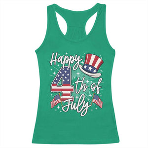 Happy 4th Of July Racerback Tank Top Patriotic American Flag USA TS10 Irish Green Print Your Wear