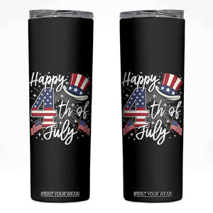 Happy 4th Of July Skinny Tumbler Patriotic American Flag USA TS10 Black Print Your Wear