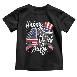 Happy 4th Of July Toddler T Shirt Patriotic American Flag USA TS10 Black Print Your Wear
