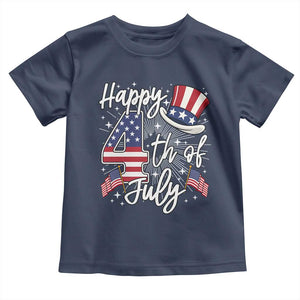Happy 4th Of July Toddler T Shirt Patriotic American Flag USA TS10 Navy Print Your Wear