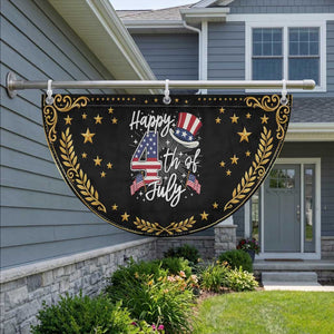 Happy 4th Of July Patriotic Fan Flag American Flag USA