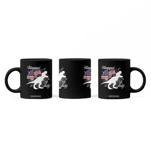 Dinosaur Happy 4th of July Coffee Mug Patriotic American Flag USA TS10 Print Your Wear