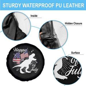Dinosaur Happy 4th of July Spare Tire Cover Patriotic American Flag USA TS10 Print Your Wear