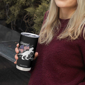 Dinosaur Happy 4th of July Tumbler Cup Patriotic American Flag USA TS10 Print Your Wear