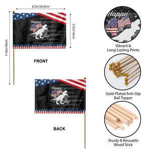 Dinosaur Happy 4th of July Patriotic Handheld Flag American Flag USA TS10 Print Your Wear