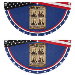 Wanted Treason Founding Fathers 1776 Patriotic Fan Flag 4th Of July Independence Day
