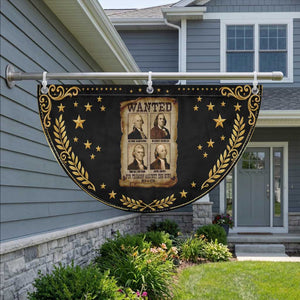 Wanted Treason Founding Fathers 1776 Patriotic Fan Flag 4th Of July Independence Day