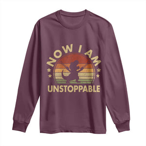 Retro Now I Am Unstoppable Long Sleeve Shirt Funny Dinosaur Dino Gifts Vintage