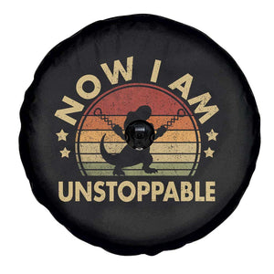 Retro Now I Am Unstoppable Spare Tire Cover Funny Dinosaur Dino Gifts Vintage