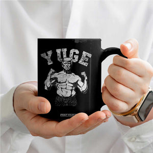 Yuge Muscular Flex Trump Coffee Mug Funny Patriotic Vintage Workout Gym Weight Lifting Motivational TS10 Print Your Wear