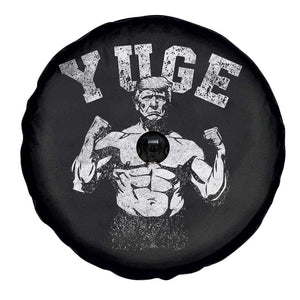 Yuge Muscular Flex Trump Spare Tire Cover Funny Patriotic Vintage Workout Gym Weight Lifting Motivational TS10 Print Your Wear