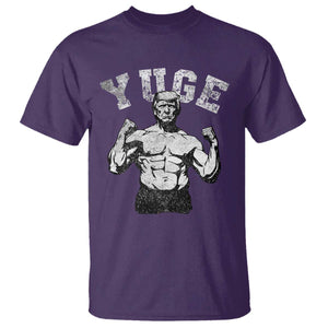 Yuge Muscular Flex Trump T Shirt Funny Patriotic Vintage Workout Gym Weight Lifting Motivational TS10 Purple Print Your Wear