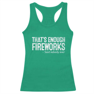 Funny Fireworks Racerback Tank Top 4th Of July TS10 Irish Green Print Your Wear