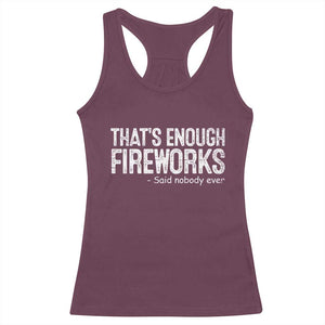Funny Fireworks Racerback Tank Top 4th Of July TS10 Maroon Print Your Wear