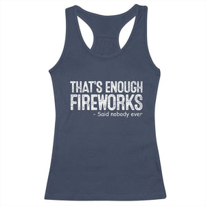 Funny Fireworks Racerback Tank Top 4th Of July TS10 Navy Print Your Wear