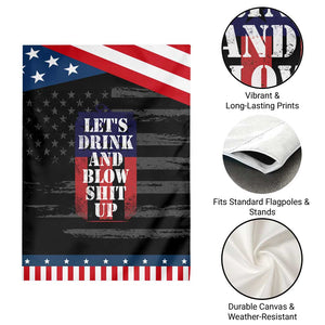 Funny Beer American Flag 4th of July Garden Flag Merica Drinking USA TS10 Print Your Wear
