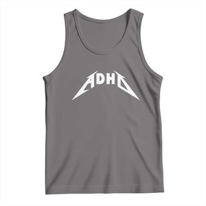 ADHD Tank Top Funny Heavy Metal Rock Music Design Meme TS10 Deep Heather Print Your Wear