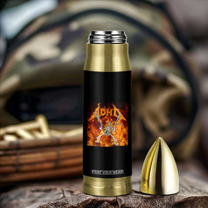 Funny Skeleton ADHD Bullet Tumbler Meme Flames Neurodivergent Gen Z TS10 Print Your Wear