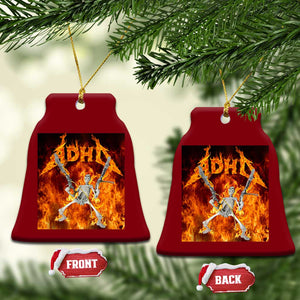 Funny Skeleton ADHD Ceramic Ornament Meme Flames Neurodivergent Gen Z TS10 Print Your Wear