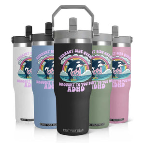 Side Quest ADHD Flip Straw Tumbler Funny Neurodivergent Meme TS10 Print Your Wear