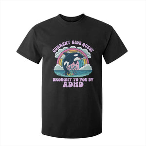 Side Quest ADHD T Shirt For Kid Funny Neurodivergent Meme TS10 Black Print Your Wear
