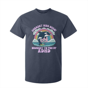 Side Quest ADHD T Shirt For Kid Funny Neurodivergent Meme TS10 Navy Print Your Wear