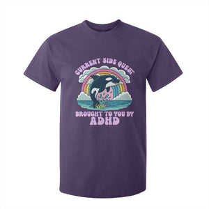 Side Quest ADHD T Shirt For Kid Funny Neurodivergent Meme TS10 Purple Print Your Wear