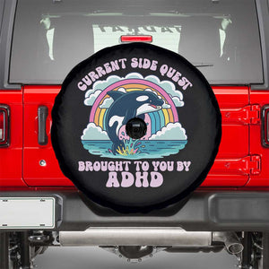 Side Quest ADHD Spare Tire Cover Funny Neurodivergent Meme TS10 Black Print Your Wear