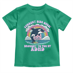 Side Quest ADHD Toddler T Shirt Funny Neurodivergent Meme TS10 Irish Green Print Your Wear