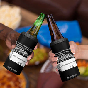 ADHD Meme 4 in 1 Can Cooler Tumbler Funny System Error Neurodivergent Humor TS10 Print Your Wear