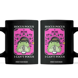 ADHD Meme Coffee Mug Neurodivergent Wizard Frog I Cant Focus TS10 Black Print Your Wear