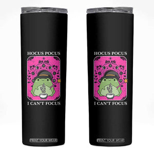ADHD Meme Skinny Tumbler Neurodivergent Wizard Frog I Cant Focus TS10 Black Print Your Wear