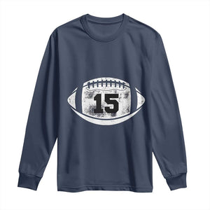 Personalized Football Game Day Long Sleeve Shirt Custom Number Cute Senior Mom Mama TS10 Navy Print Your Wear