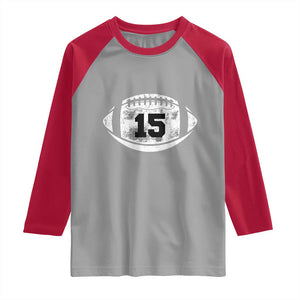 Personalized Football Game Day Raglan Shirt Custom Number Cute Senior Mom Mama TS10 Sport Gray Red Print Your Wear