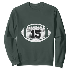 Personalized Football Game Day Sweatshirt Custom Number Cute Senior Mom Mama TS10 Dark Forest Green Print Your Wear