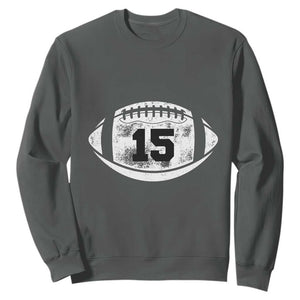 Personalized Football Game Day Sweatshirt Custom Number Cute Senior Mom Mama TS10 Dark Heather Print Your Wear