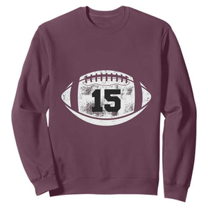 Personalized Football Game Day Sweatshirt Custom Number Cute Senior Mom Mama TS10 Maroon Print Your Wear