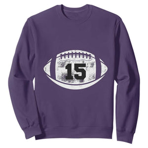 Personalized Football Game Day Sweatshirt Custom Number Cute Senior Mom Mama TS10 Purple Print Your Wear