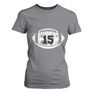 Personalized Football Game Day T Shirt For Women Custom Number Cute Senior Mom Mama TS10 Charcoal Print Your Wear