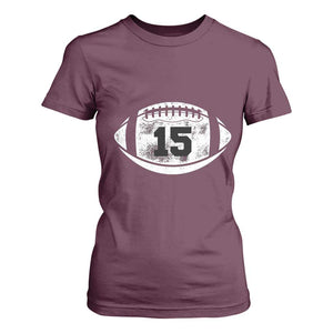 Personalized Football Game Day T Shirt For Women Custom Number Cute Senior Mom Mama TS10 Maroon Print Your Wear