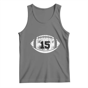 Personalized Football Game Day Tank Top Custom Number Cute Senior Mom Mama TS10 Black Heather Print Your Wear
